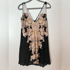 Free People intimately slip dress with lace and tie detail